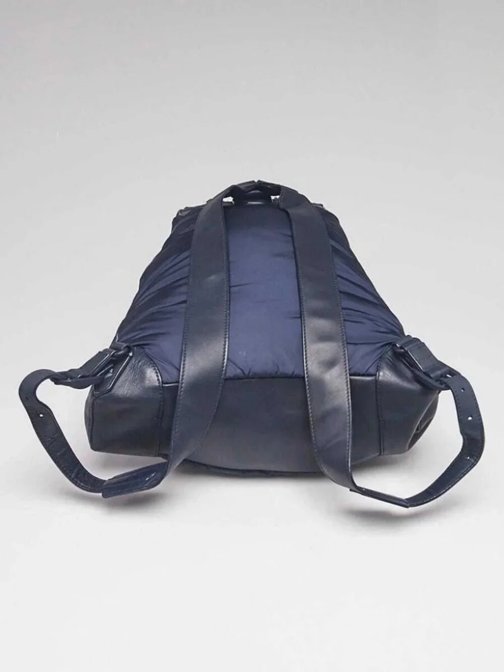 Balenciaga Navy Blue Nylon/Leather Classic Traveller Backpack Bag
